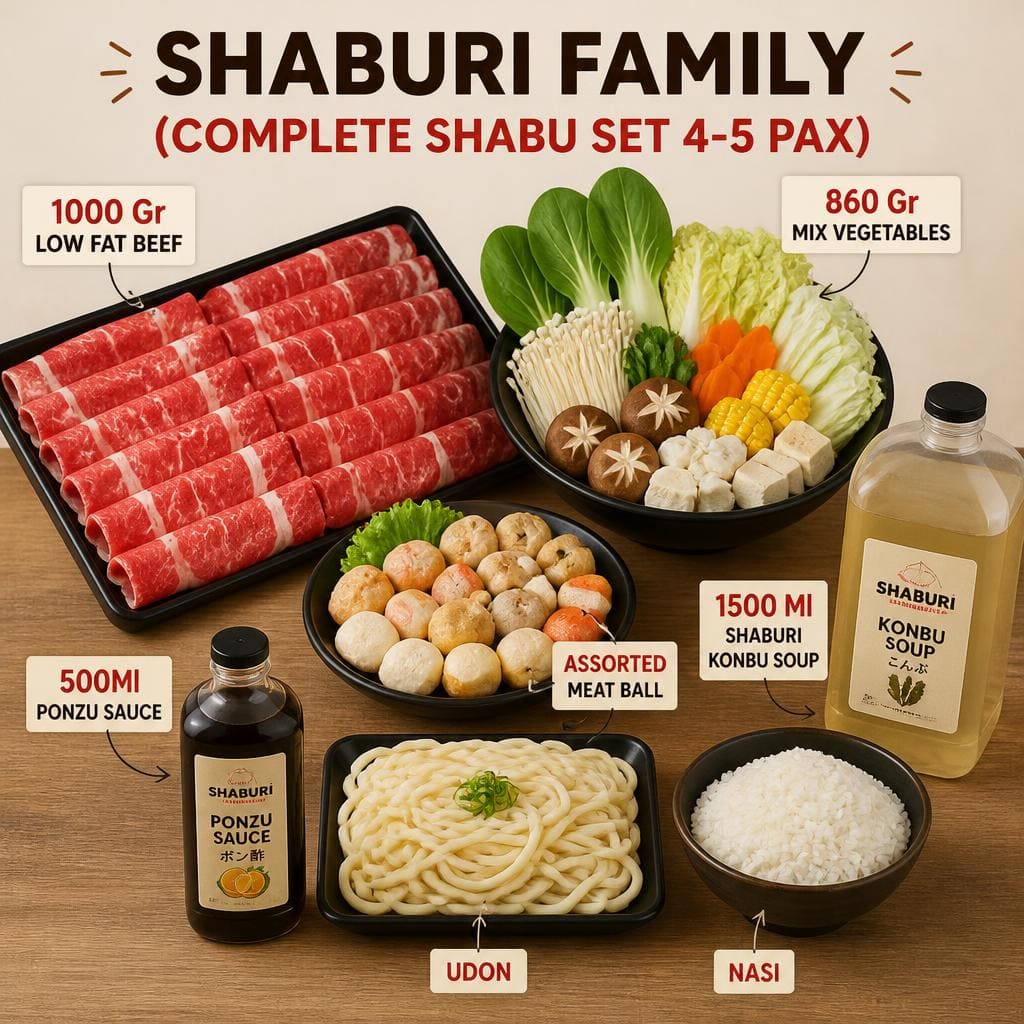Shaburi Family Complete Shabu Set 4-5 Pax Shaburi